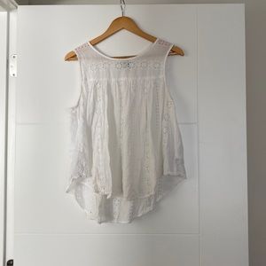 GAP White eyelet sleeveless top!
